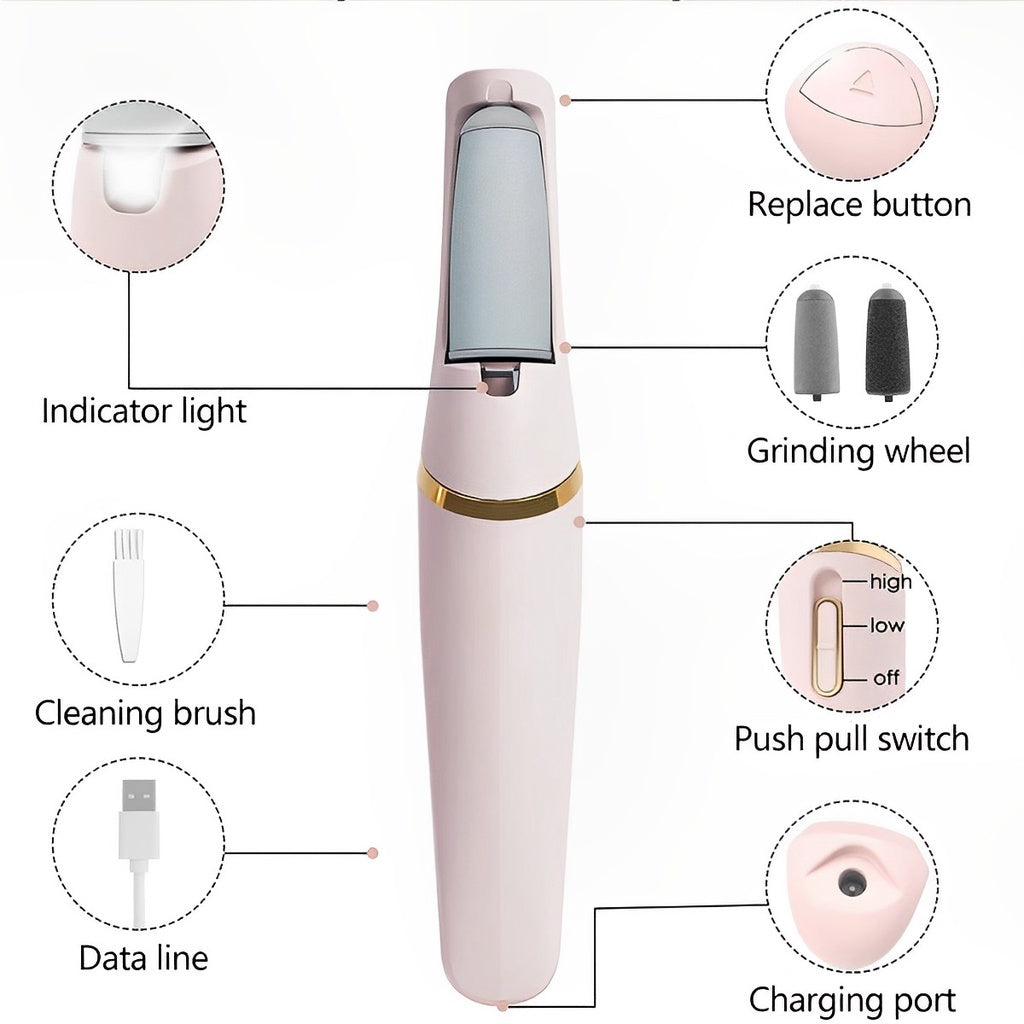 Velours Pieds – Appareil Électrique de Pédicure Rechargeable