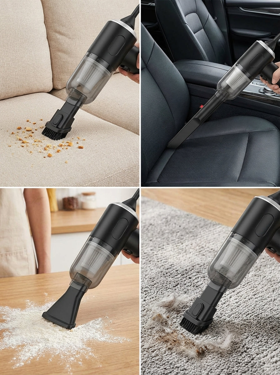 Mini Aspirateur Rechargeable – Maison & Voiture (2-en-1)