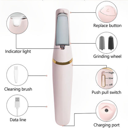 Velours Pieds – Appareil Électrique de Pédicure Rechargeable
