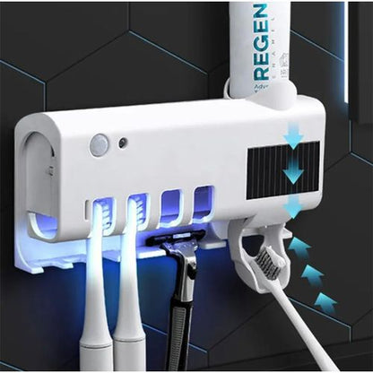 PureSmile – Porte-Brosse à Dents Stérilisant & Distributeur Automatique