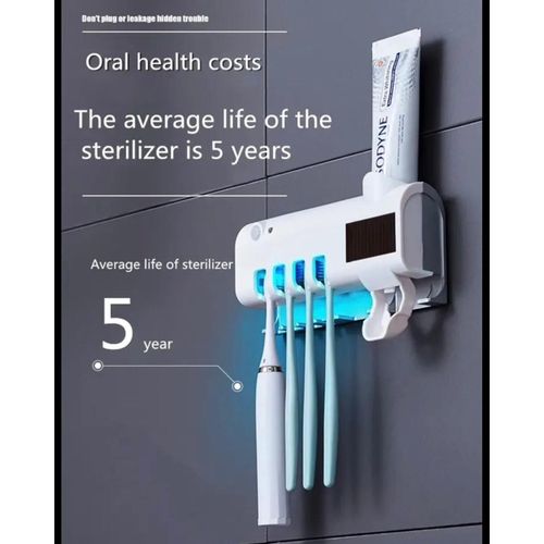 PureSmile – Porte-Brosse à Dents Stérilisant & Distributeur Automatique