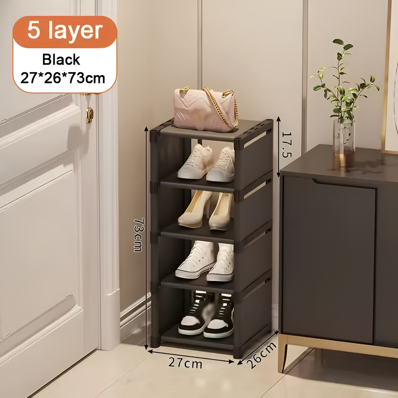 Élégance Organisée – Étagère à Chaussures Empilable 5 Niveaux