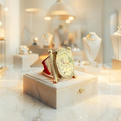 Luxe Audace – Bague Dollar en Acier Inoxydable